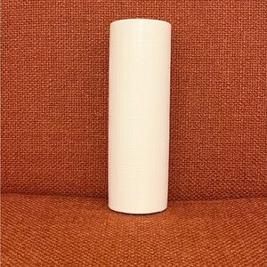 CB2 White Ceramic Textured Cylinder Vase